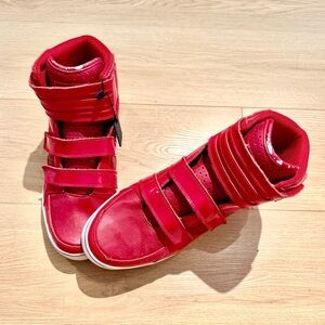 Red Vlado Footwear Luxury Kicks High-Top Velcro Sneakers
